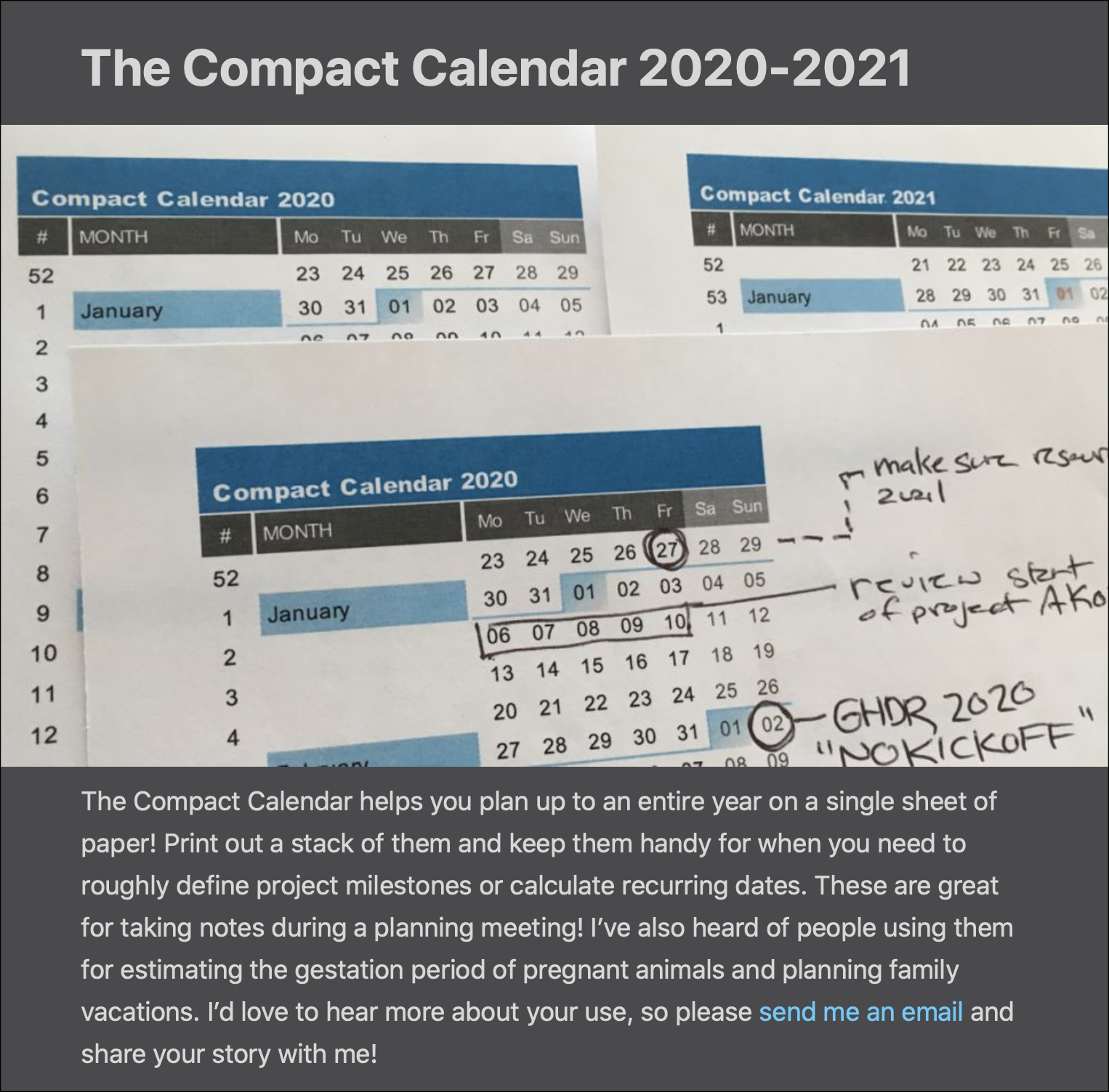 Compact Calendar